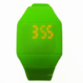 Montres de Digital d&#39;écran tactile de Silicone LED sans visage lisse (HAL-1273)